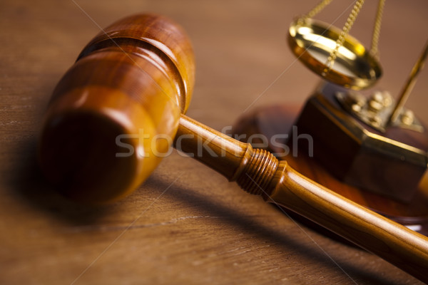 Törvény igazság stúdió fa kalapács fehér Stock fotó © JanPietruszka