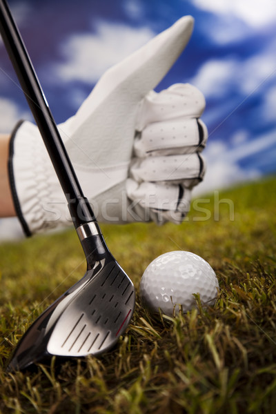  Thumbs up on golf Stock photo © JanPietruszka