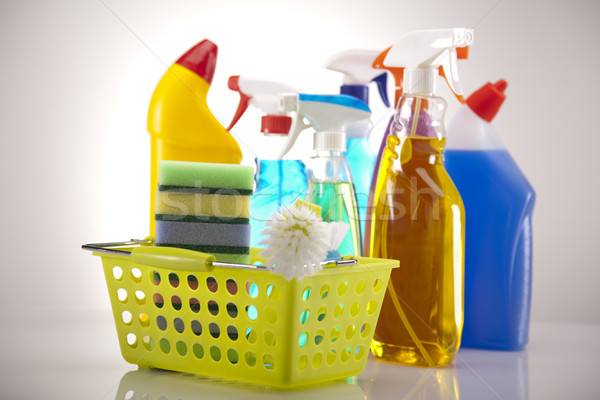 Ház takarítás termék munka otthon üveg Stock fotó © JanPietruszka