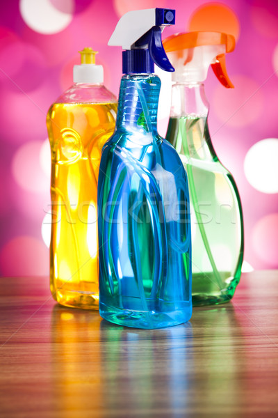 Spălat curăţenie colorat muncă acasă grup Imagine de stoc © JanPietruszka