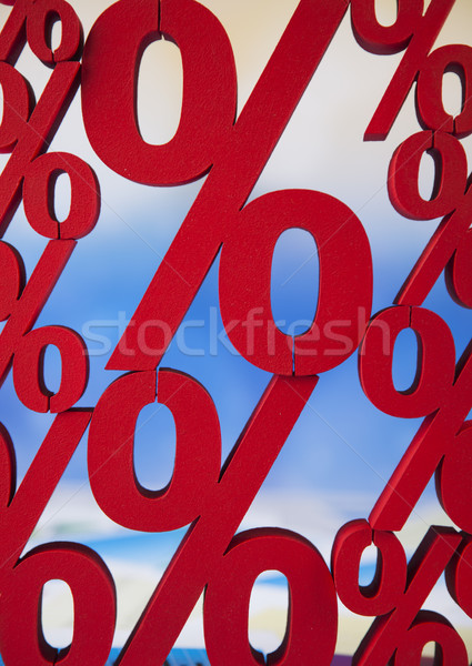 Percentuale sconto colorato segno rosso finanziare Foto d'archivio © JanPietruszka