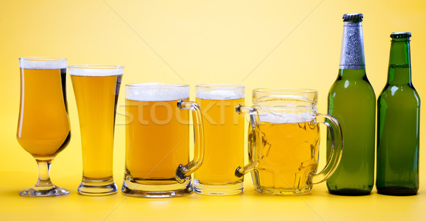 Martwa natura piwa jasne wibrujący alkoholu strony Zdjęcia stock © JanPietruszka
