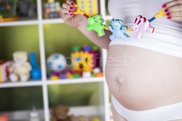 Pregnant, baby toy  Stock photo © JanPietruszka