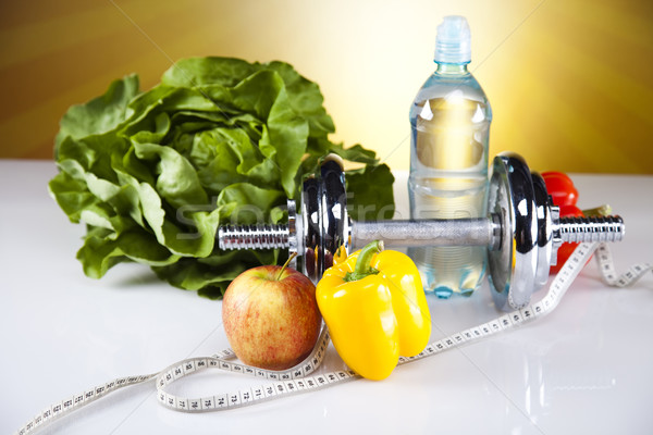 Fitnessz étel diéta zöldség napsütés nap Stock fotó © JanPietruszka