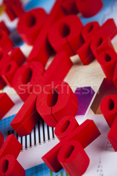 Korting procent teken Rood financieren succes Stockfoto © JanPietruszka