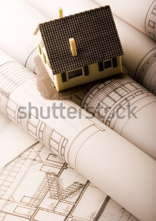 Architecture model and plans Stock photo © JanPietruszka