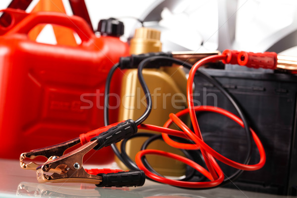 Auto Batterie lebendig moto rot Energie Stock foto © JanPietruszka