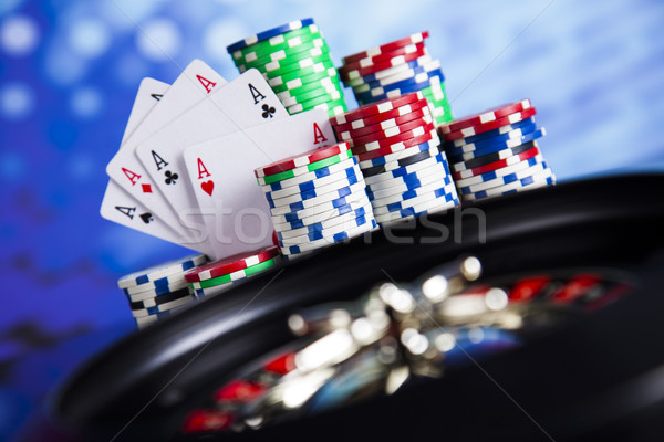Stockfoto: Spelen · roulette · casino · poker · chips · leuk