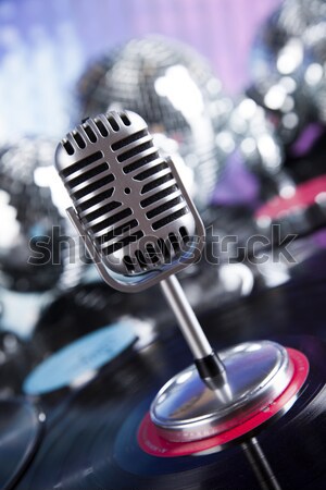 Vintage микрофона музыку дискотеку рок джаза Сток-фото © JanPietruszka
