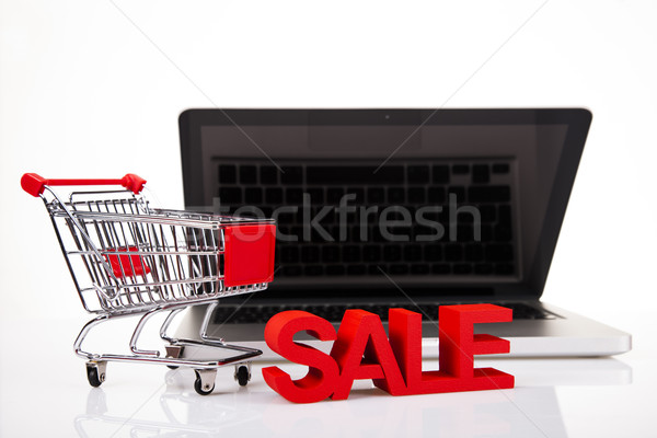 Online shopping concept, Computer background Stock photo © JanPietruszka