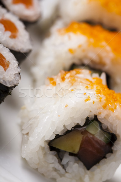 Traditional japanese food, Sushi Stock photo © JanPietruszka