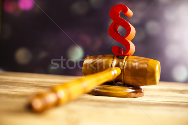 Comma legge giudice legno martelletto legno Foto d'archivio © JanPietruszka
