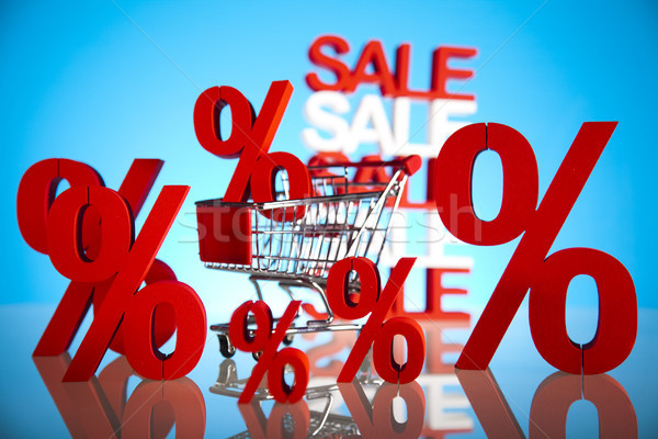 Vente pour cent fond Shopping rouge Finance [[stock_photo]] © JanPietruszka