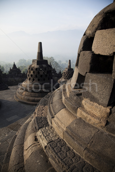 Borobudur Temple, Indonesia, bright colorful vivid theme Stock photo © JanPietruszka