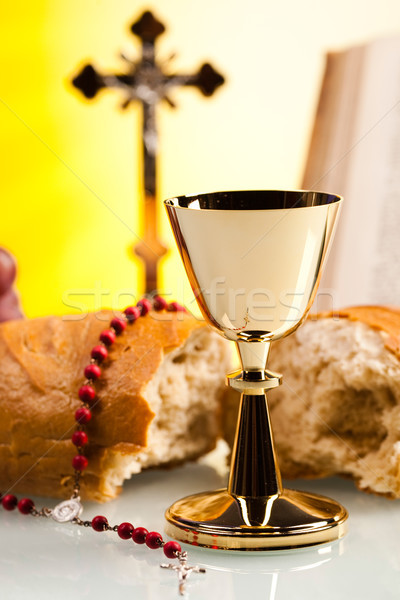 Christian holy communion, bright background, saturated concept Stock photo © JanPietruszka