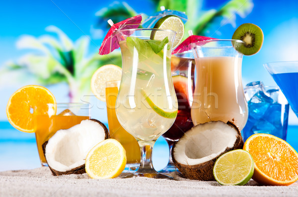 Stockfoto: Cocktails · alcohol · dranken · ingesteld · natuurlijke · kleurrijk