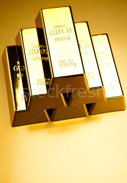 Gold bars background, ambient financial concept Stock photo © JanPietruszka