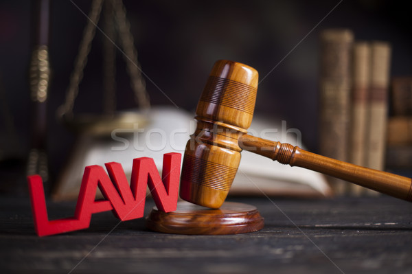 Law and justice concept, legal code and scales Stock photo © JanPietruszka