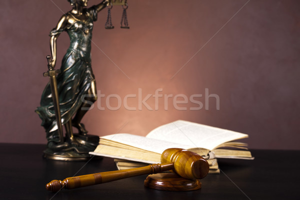 Stock photo: Scales of Justice and Law