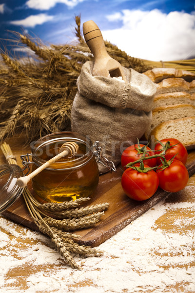 разнообразие цельнозерновой хлеб продовольствие фон хлеб обеда Сток-фото © JanPietruszka