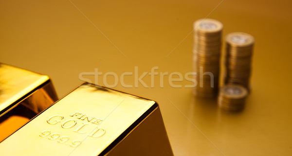 Boglya arany rácsok pénzügyi pénz fém Stock fotó © JanPietruszka
