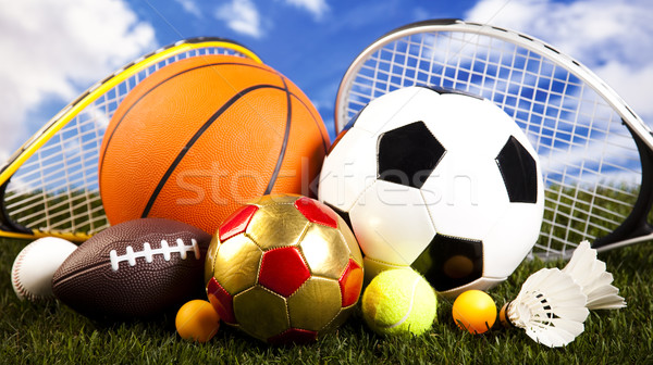 Foto stock: Equipamentos · esportivos · naturalismo · colorido · esportes · futebol · verão