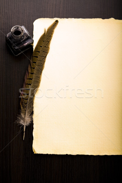 Stock photo: Old paper with space for text, vintage saturated ambient concept