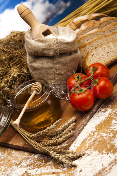 Foto stock: Pan · alimentos · fondo · cena