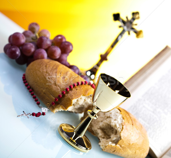 Christian communion lumineuses livre jesus Photo stock © JanPietruszka