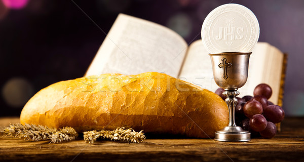 Sacrament communie heldere boek jesus kerk Stockfoto © JanPietruszka