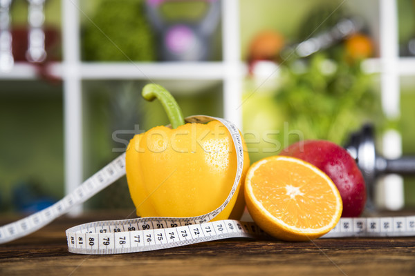 свежих продуктов мера диета витамин фитнес Сток-фото © JanPietruszka