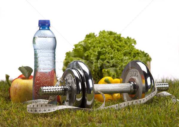 Stock fotó: Fitnessz · vitaminok · egészség · energia · kövér · szalag