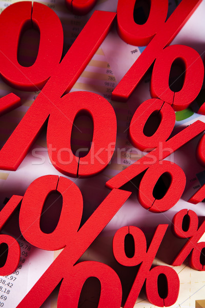 Réduction pour cent signe rouge Finance succès Photo stock © JanPietruszka