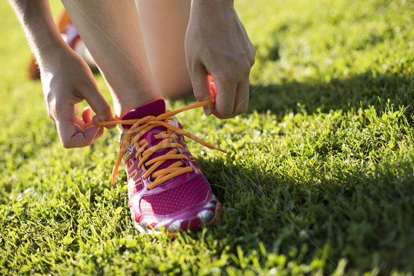 Close up of feet of a runner, training concept Stock photo © JanPietruszka