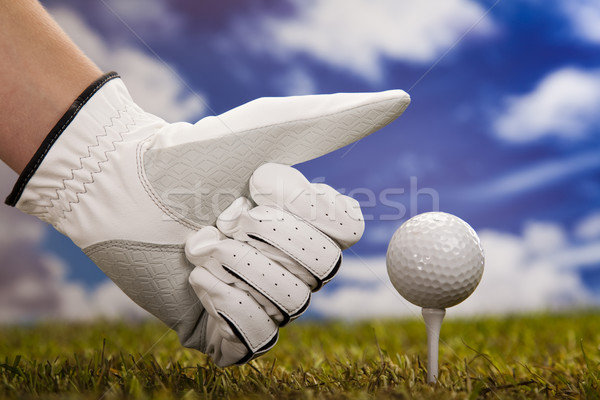 Thumbs up on golf Stock photo © JanPietruszka