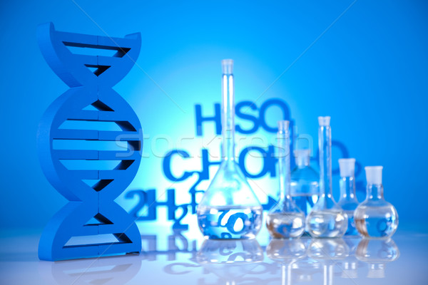 Imagine de stoc: ADN-ul · molecule · chimie · formulă · apă · proiect