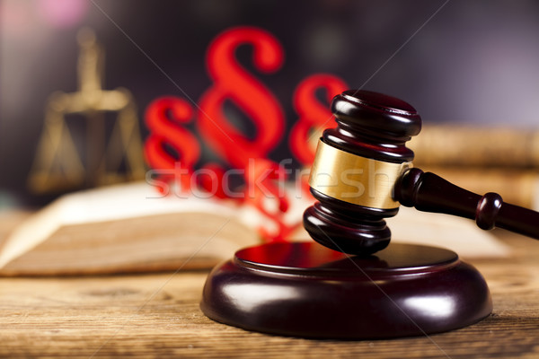 ストックフォト: 段落 · 法 · 正義 · 木製 · 小槌 · 木材
