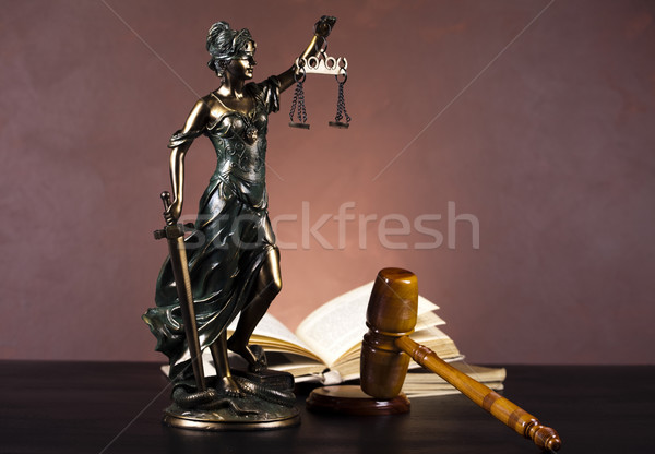 Stock foto: Skalen · Gerechtigkeit · Recht · Studio · Frau · Himmel
