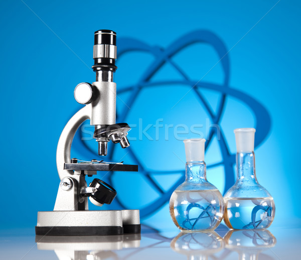 атом модель лаборатория изделия из стекла воды Сток-фото © JanPietruszka