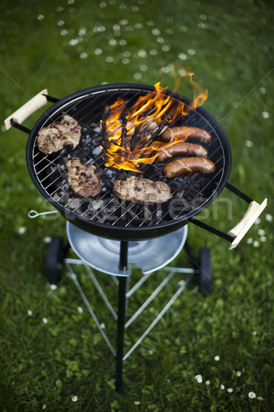 Grill hot lata wieczór grillowanie żywności Zdjęcia stock © JanPietruszka