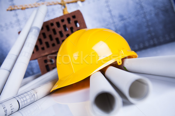 Architectural with Construction site and crane Stock photo © JanPietruszka