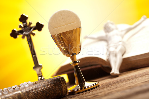 Keresztény szent úrvacsora fényes Jézus kenyér Stock fotó © JanPietruszka