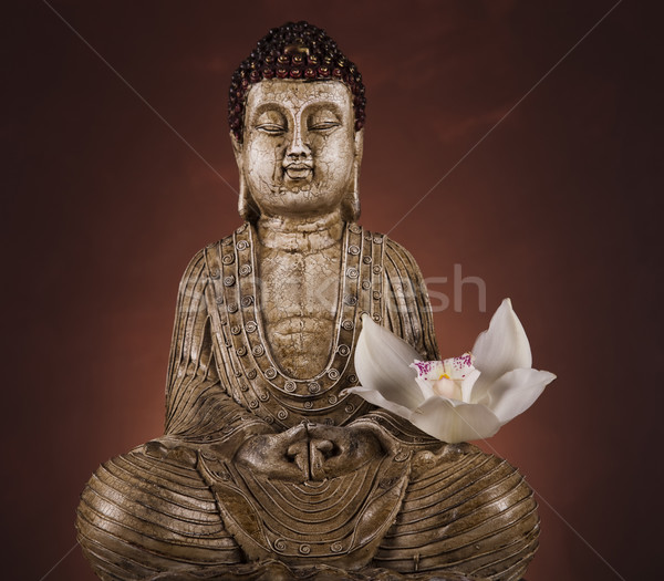 Buddha zen nap füst pihen istentisztelet Stock fotó © JanPietruszka