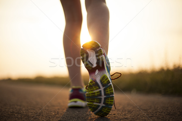 женщину фитнес Runner ног работает подготовки Сток-фото © JanPietruszka