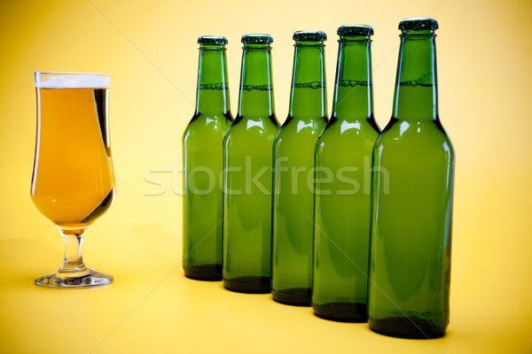 Zöld üveg sör gyűjtemény üveg stúdió Stock fotó © JanPietruszka