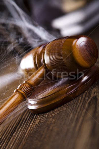 Wooden gavel barrister, justice concept, legal system  Stock photo © JanPietruszka