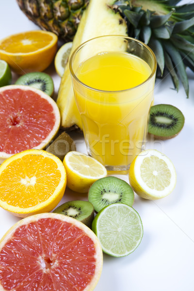 Horloge vruchten eten kopen heldere kleurrijk Stockfoto © JanPietruszka