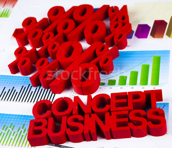 Finance concept, Percent, natural colorful tone Stock photo © JanPietruszka