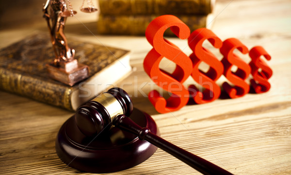 Law and justice concept, paragraph and scales Stock photo © JanPietruszka