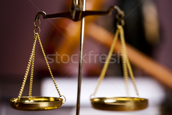 Recht rechter justitie studio hout hamer Stockfoto © JanPietruszka